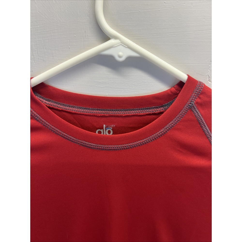 NWT Alo Men's Cool Fit SS‎ T Shirt Red, Sz S, Yoga, Workout, Jogging/Walking